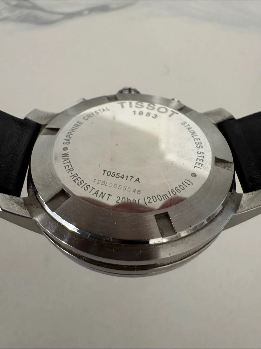 Tissot Black Dial Chronograph with Yellow Accents